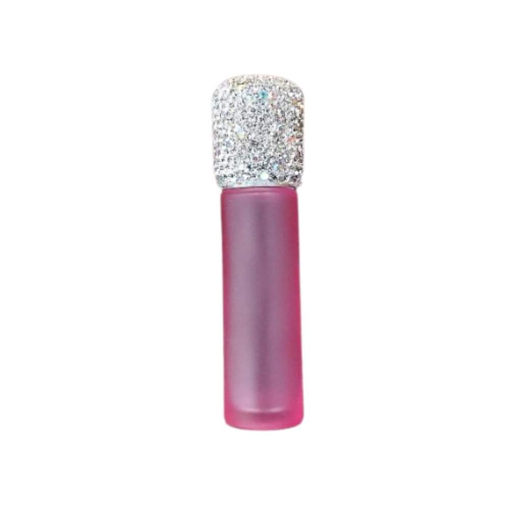 Pink Rhinestone Roll-On Glass Bottle for Oils